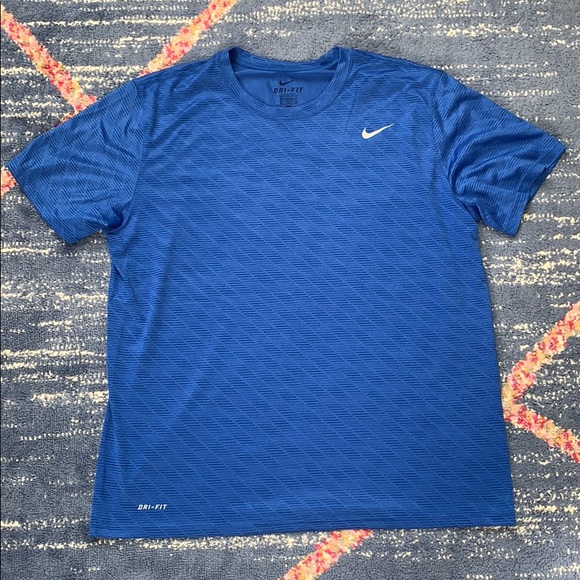 royal blue nike dri fit shirt